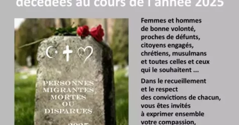 Temps d&rsquo;hommage et de recueillement pour les personnes migrantes